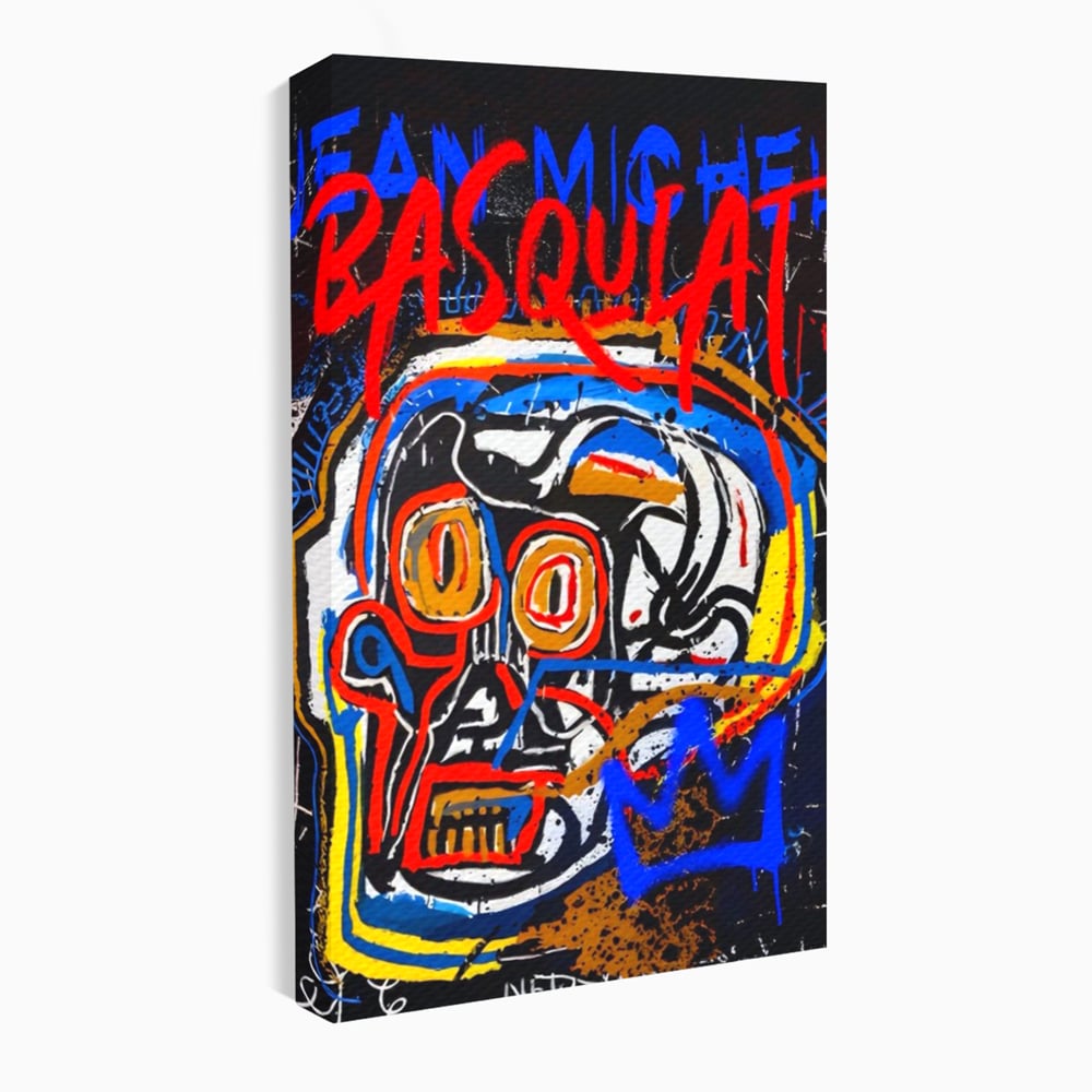 Tablou canvas cu tablou canvas cu portret stil graffiti, fara rama, pe sasiu de lemn